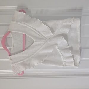5 For 25 American Rag Ruffled Top White
